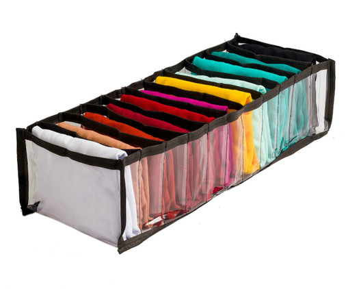 Organizador Colmeia Cristal Premium P Preto, Transparente | WestwingNow