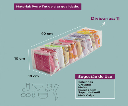 Organizador Colmeia Cristal Premium PP Preto | WestwingNow