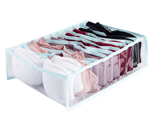 Organizador Colmeia Cristal Premium GG Azul, Transparente | WestwingNow