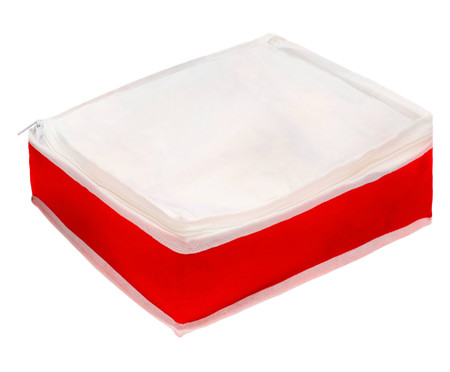 Organizador de Lençol Vermelho Tampa Cristal