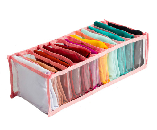 Organizador Colmeia Cristal Premium P Rosa, Transparente | WestwingNow