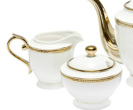 Jogo para Chá em Porcelana Paddy - Branco | WestwingNow