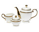 Jogo para Chá em Porcelana Paddy - Branco, Branco e dourado | WestwingNow