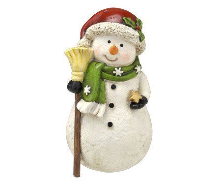 Boneco de Neve Branco e Verde