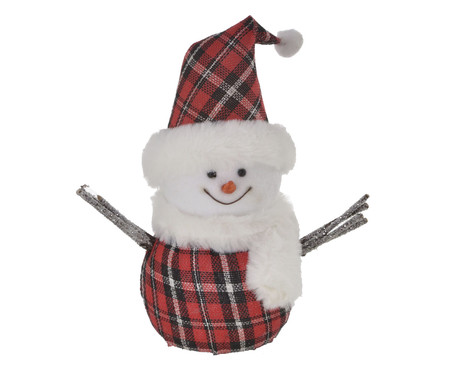 Boneco de Neve Branco e Vermelho