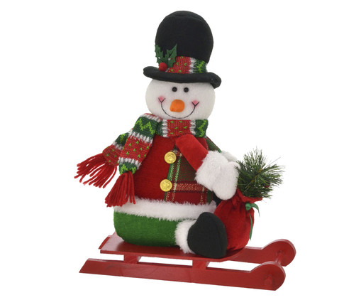 Boneco de Neve Vermelho e Verde, Branco | WestwingNow