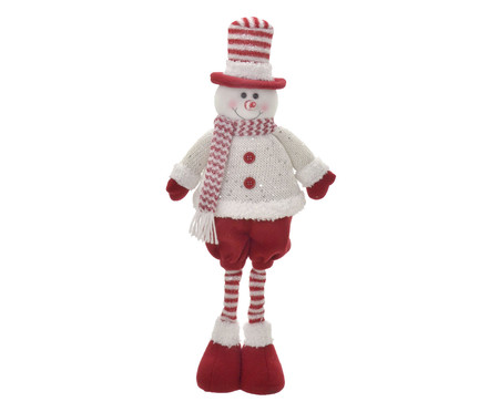 Boneco de Neve Branco e Vermelho