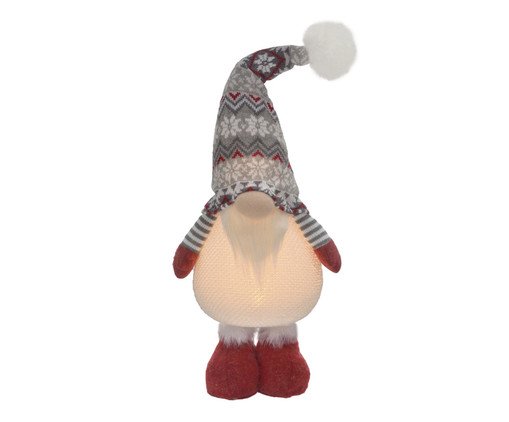 Gnomo Natalino com Luz Vermelho e Branco, Vermelho | WestwingNow