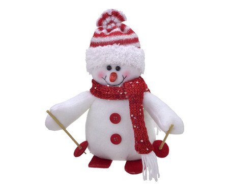 Boneco de Neve Branco e Vermelho | Westwing