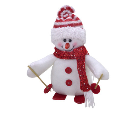 Boneco de Neve Branco e Vermelho