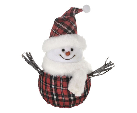 Boneco de Neve Branco e Vermelho