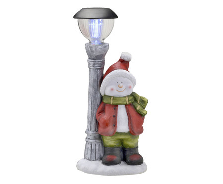 Boneco de Neve com Luz Vermelho e Verde