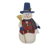 Enfeite de Natal Boneco de Neve Branco e Vermelho | WestwingNow