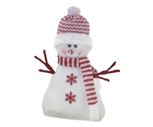 Boneco de Neve Branco e Vermelho, Branco | WestwingNow