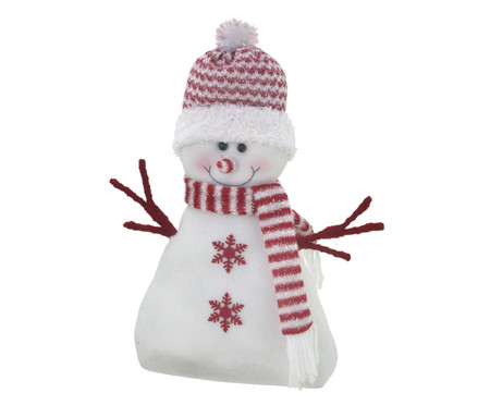 Boneco de Neve Branco e Vermelho