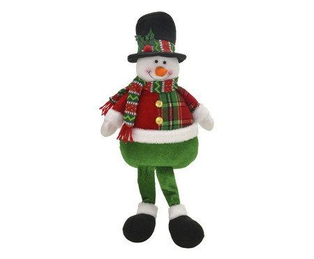 Boneco de Neve Vermelho e Verde