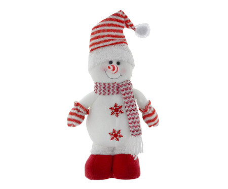 Boneco de Neve Branco e Vermelho