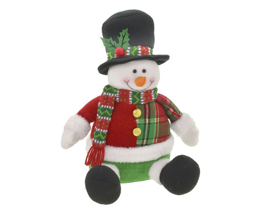 Boneco de Neve Vermelho e Verde, Branco | WestwingNow