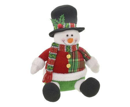 Boneco de Neve Vermelho e Verde