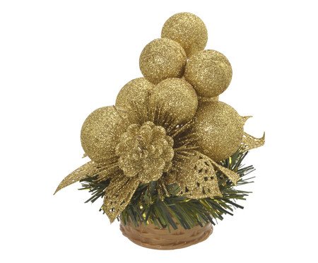 Enfeite de Natal Mini Árvore Natalina Wieck Dourado | Westwing