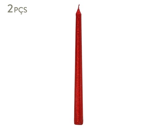 Jogo de Velas Decorativas Ray Vermelho, Vermelho | WestwingNow