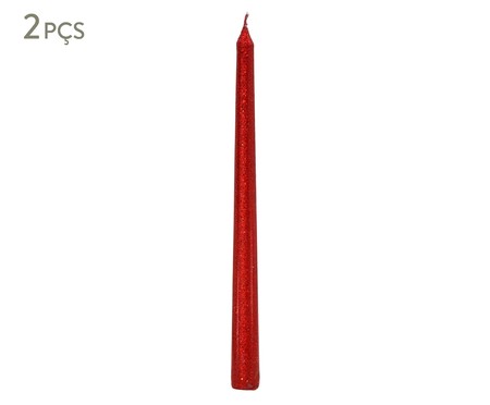 Jogo de Velas Decorativas Ray Vermelho