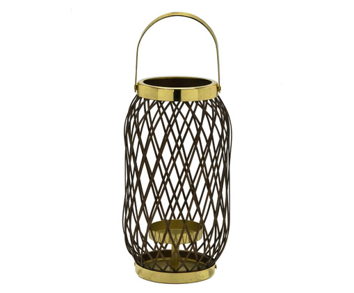 Lanterna Decorativa Preetz Preto e Dourado, Colorido | WestwingNow