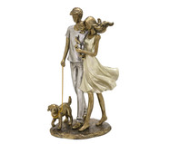 Familia com Pet Decorativa Rathenow Dourado | WestwingNow