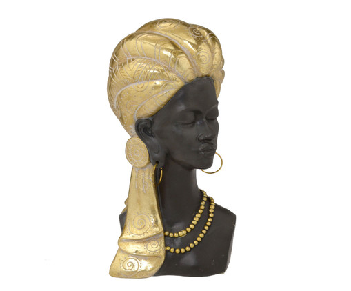 Cabeca Africana Decorativa Rinteln Marrom e Dourado, Colorido | WestwingNow