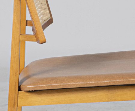 Cadeira Freijó Star Couro Caramelo | Westwing