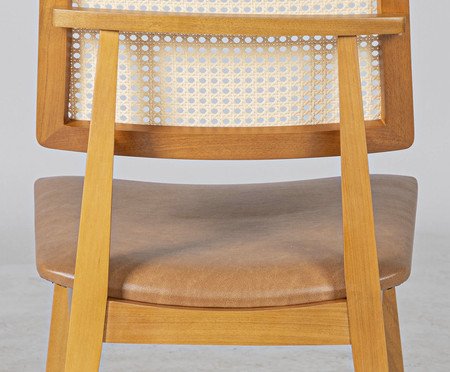 Cadeira Freijó Star Couro Caramelo | Westwing