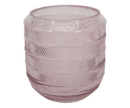 Vaso em Vidro Pierce - Rosa