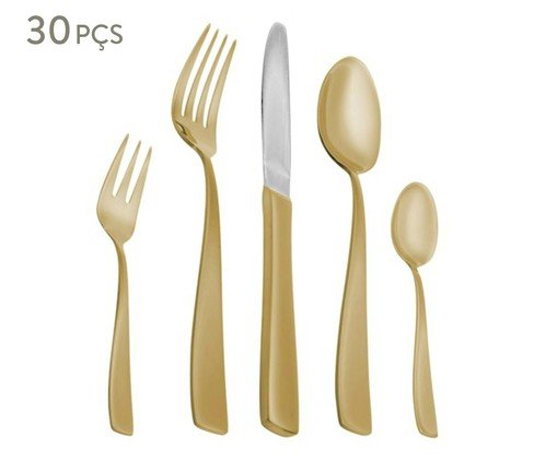 Faqueiro em Inox Pisa, Dourado | WestwingNow