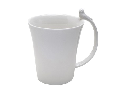 Caneca em Porcelana Birds - Branco