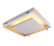 Plafon de Embutir em Led 16,8W Ghost Branco e Dourado | WestwingNow