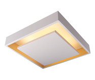 Plafon de Sobrepor em Led 8,4W Ghost Branco e Dourado | WestwingNow