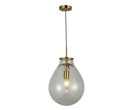 Pendente 40W Caju Transparente e Dourado Bivolt, Colorido | WestwingNow
