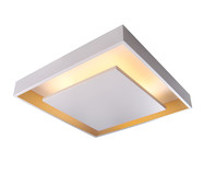 Plafon de Sobrepor em Led 16,8W Ghost Branco e Dourado | WestwingNow