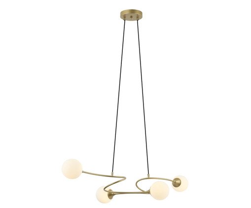 Pendente 25W Alata Dourado e Opalino, Colorido | WestwingNow