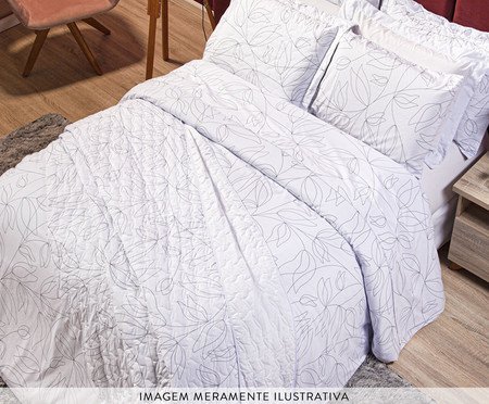 Capa Duvet para Edredom Tous Les Jours Floral P&B | Westwing