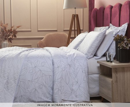 Capa Duvet para Edredom Tous Les Jours Floral P&B | Westwing