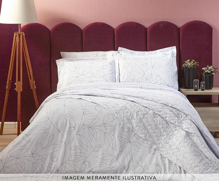 Capa Duvet para Edredom Tous Les Jours Floral P&B | Westwing