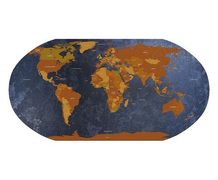 Adesivo de Parede Mapa Mundi Azul Marinho - Hometeka | WestwingNow