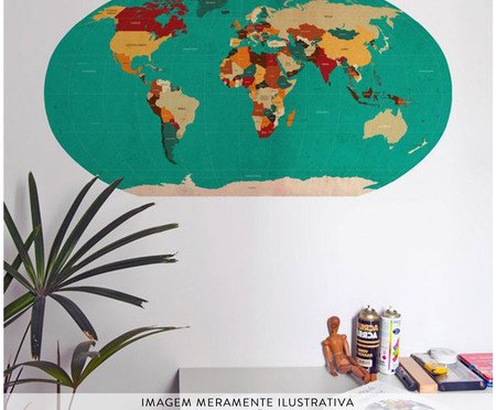 Adesivo de Parede Mapa Mundi - Hometeka | WestwingNow