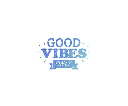 Pôster Good Vibes Only Azul - Hometeka | WestwingNow