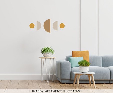 Adesivo de Parede Fases da Lua Amarelo - Hometeka | WestwingNow