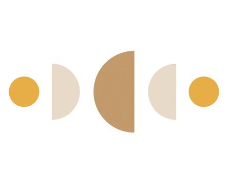 Adesivo de Parede Fases da Lua Amarelo - Hometeka | WestwingNow