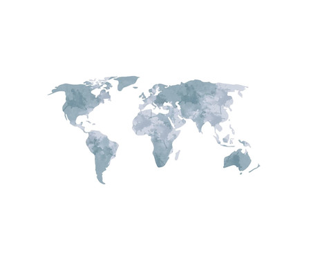 Pôster Mundi Coetâneo Mapa - Hometeka