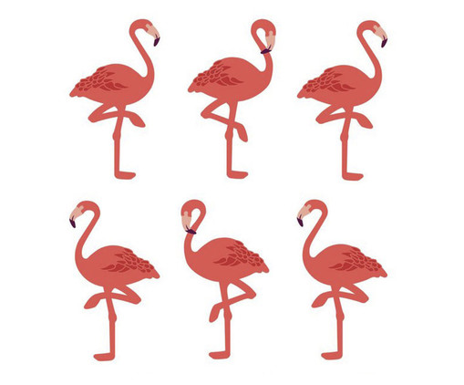 Jogo de Adesivos de Parede Flamingo - Hometeka, Colorido | WestwingNow