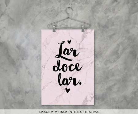 Pôster Lar Doce Lar Rosa - Hometeka | WestwingNow